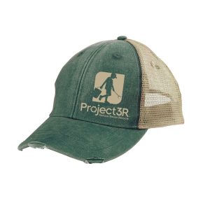 Project3R Forest Green ICON Distressed Trucker Hat