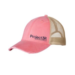 Project3R Coral Pink Distressed Trucker Hat