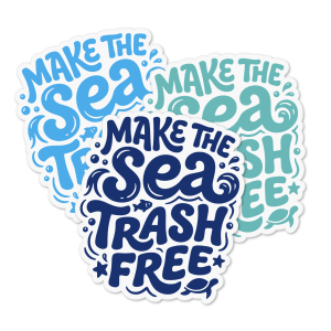 Make the Sea Trash Free Decals – 3 pack